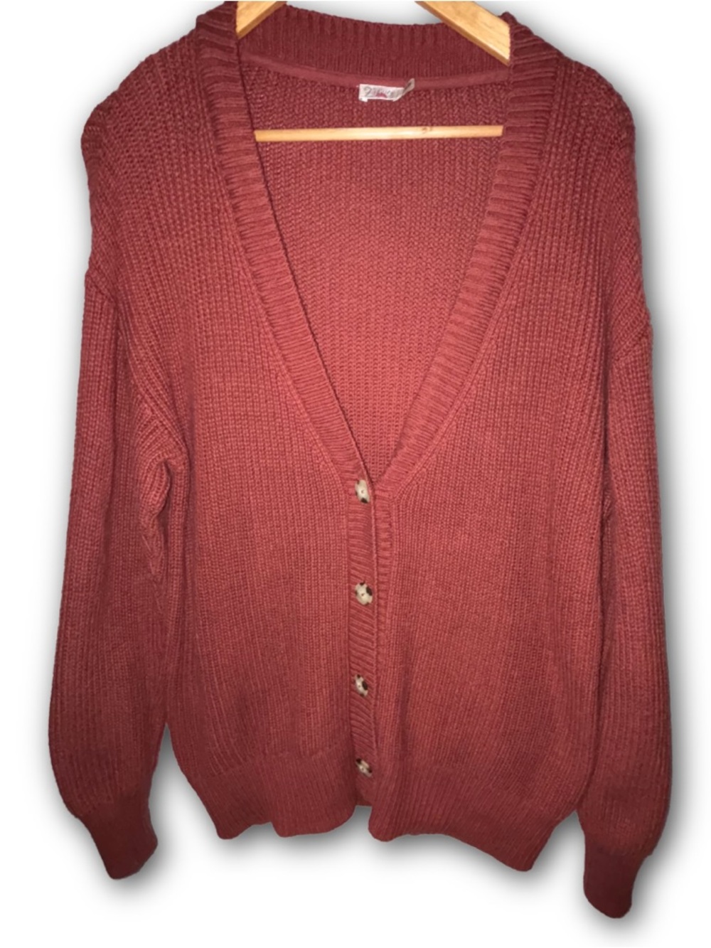 Faherty Brand Cozy Cotton Boyfriend Cardigan in Henna